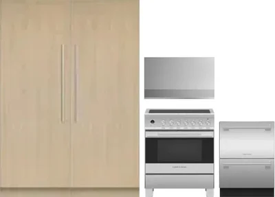 5 Piece Package Includes Refrigerator, Freezer, Range, Hood And Dishwasher